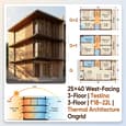 25x40 House Plan 3 Floor West Facing - Ongrid