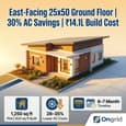 25x50 House Plan 1 Floor East Facing - Ongrid