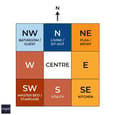 Vastu energy grid overlay for north-facing 40x50 plot — zone-wise placement for G+1