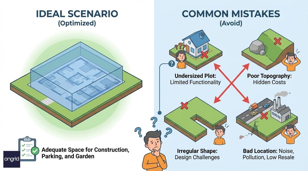 Illustration for Common Mistakes First-Time Plot Buyers Make