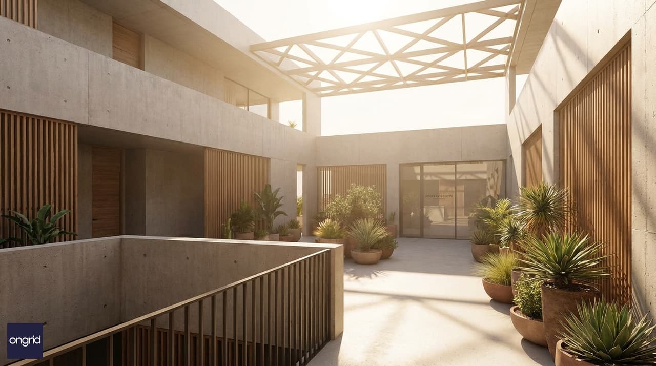 Illustration for Global Spotlight: The Courtyard as a Climate Shield
