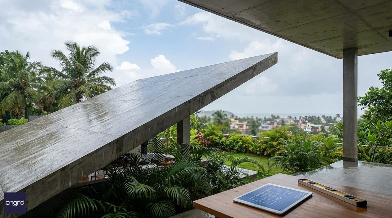 Introduction visual for best sloping roof angle for rcc roofs