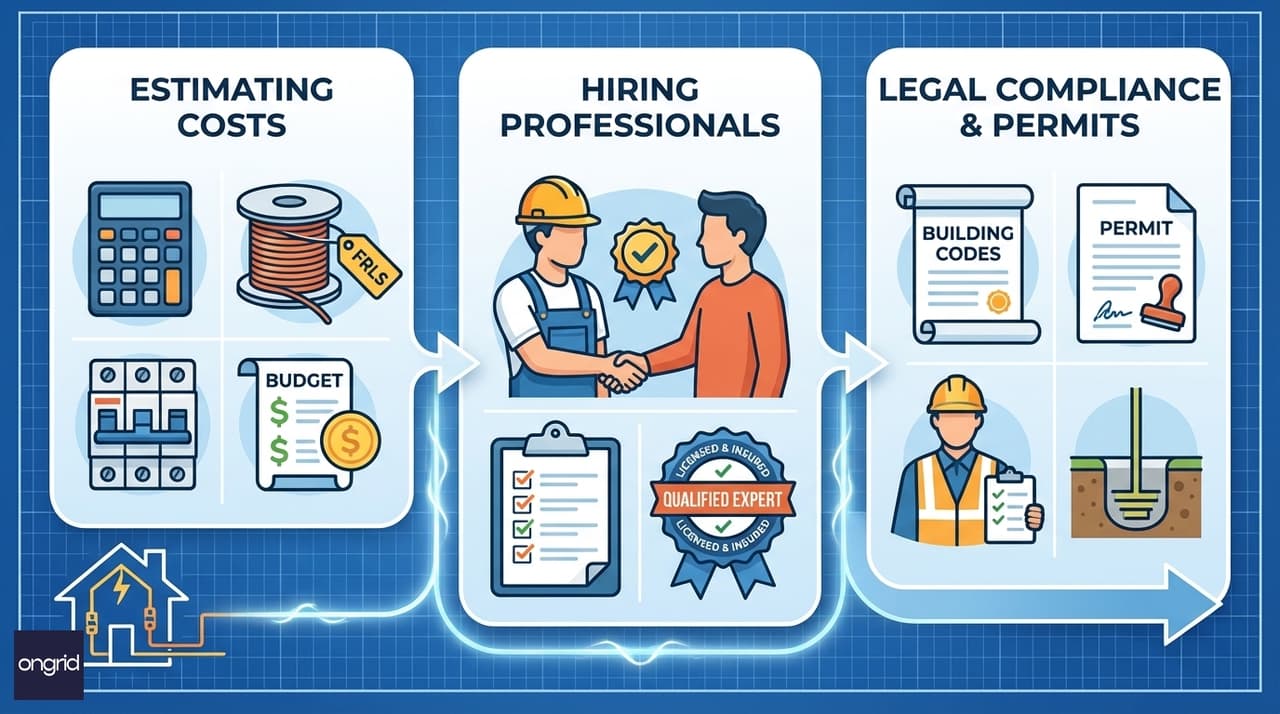 Illustration for Step 5: Estimating Costs, Hiring Professionals, and Legal Compliance