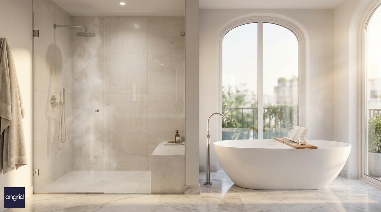 Introduction visual for shower cubicle vs bath tub