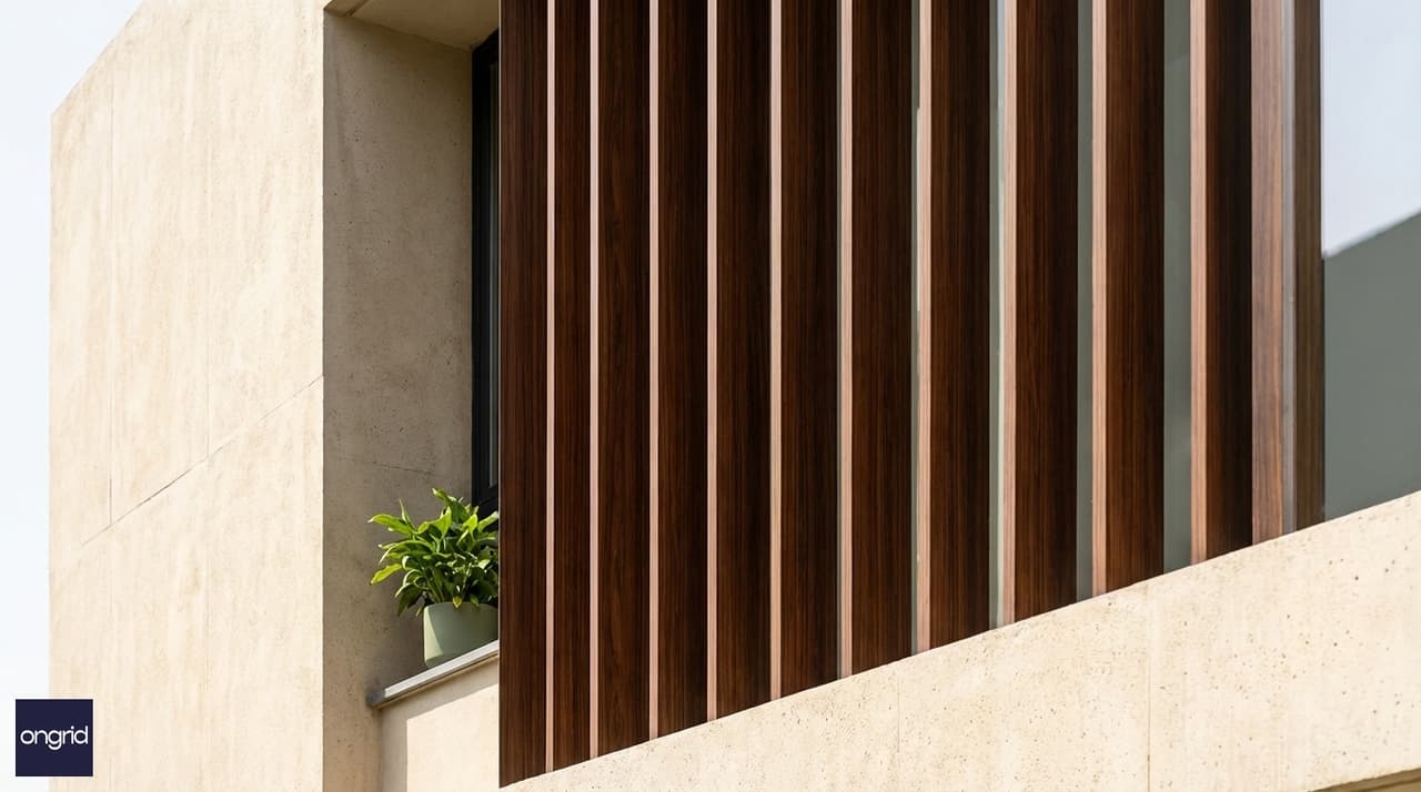 Illustration for 3. The "Wooden Touch" with Weather-Resistant Louvres