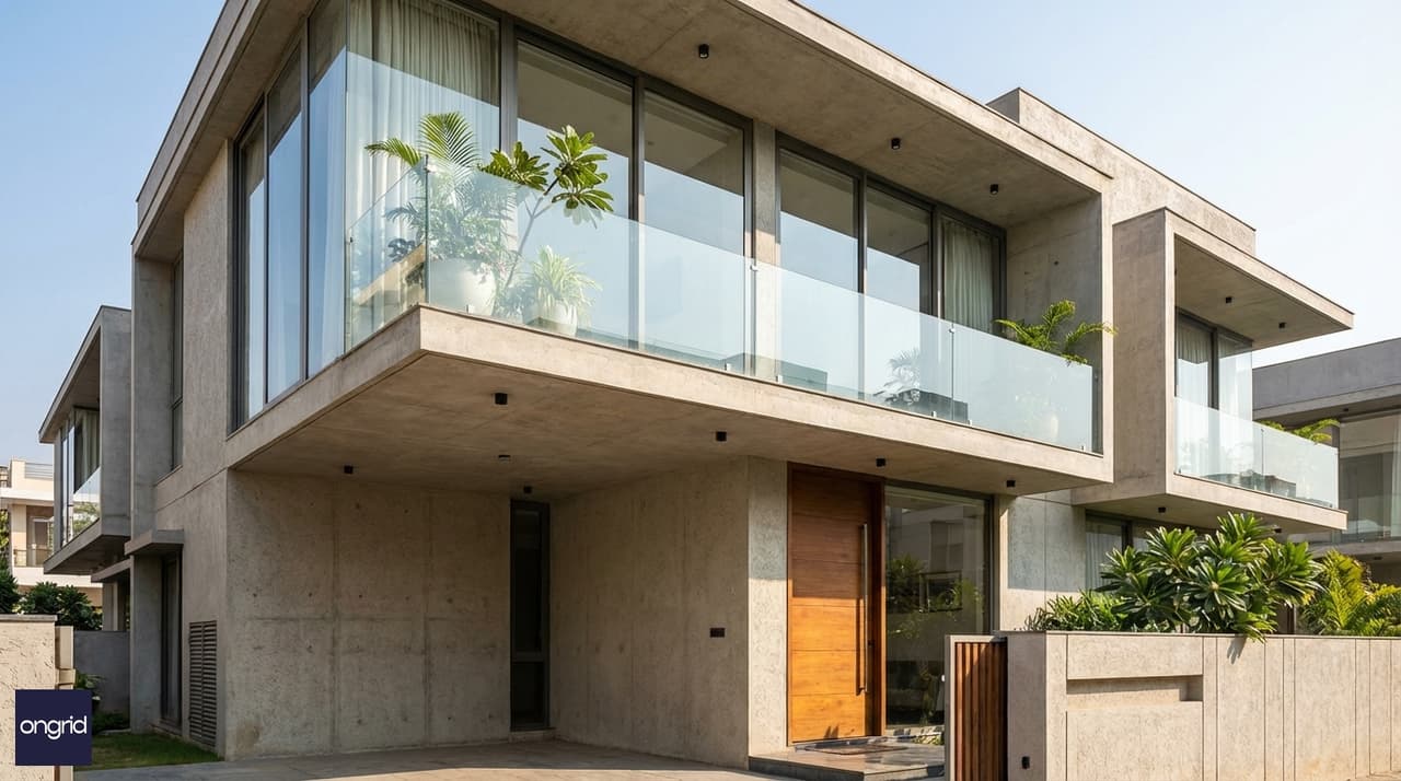 Illustration for 4. Glass and Concrete Mix for Duplex Designs