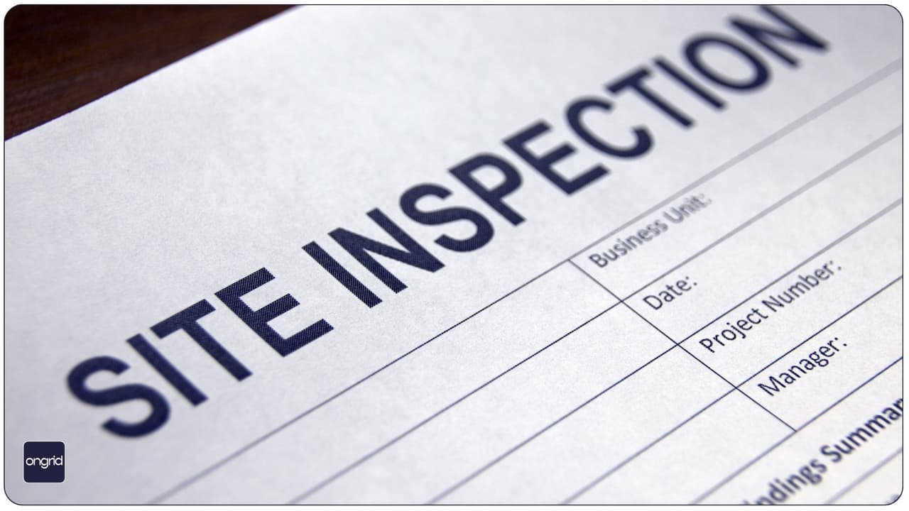 Site inspection