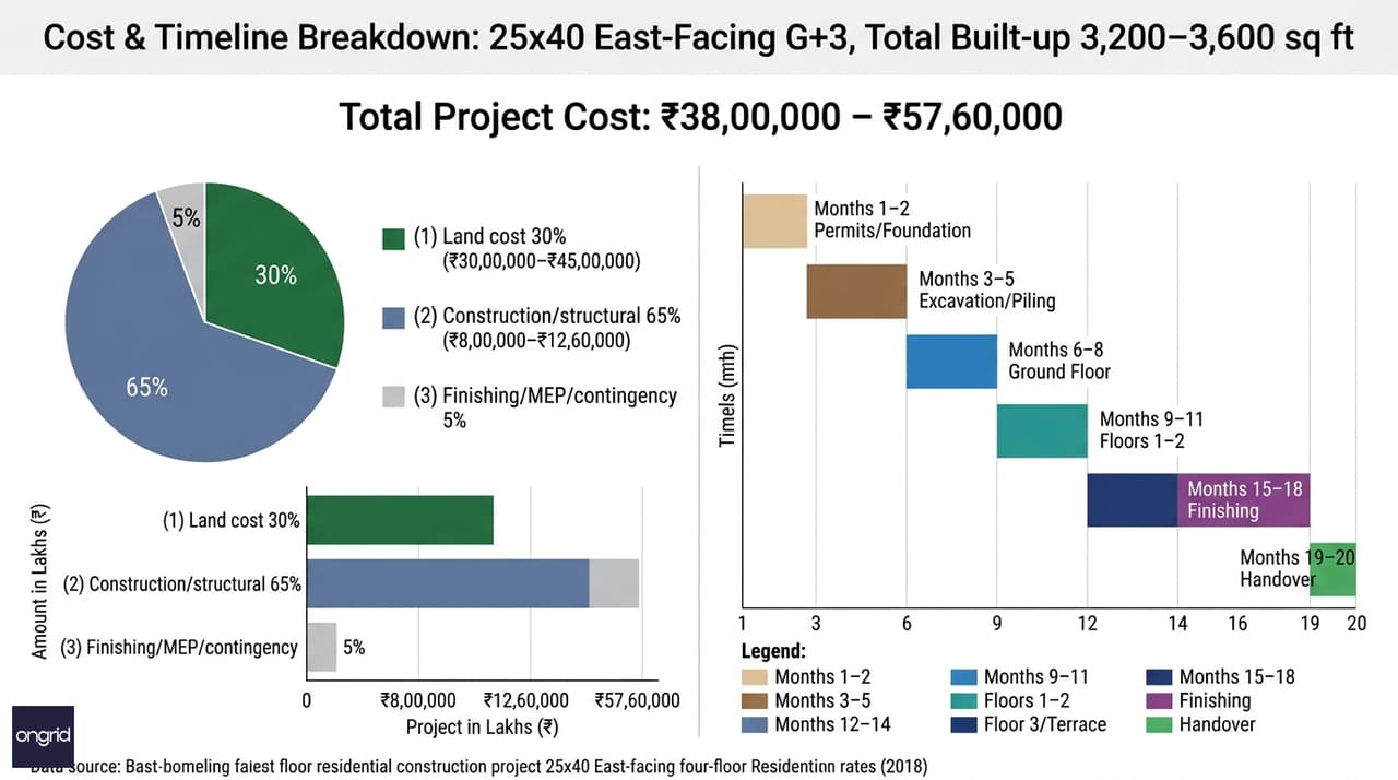 25x40 Cost Breakdown Chart