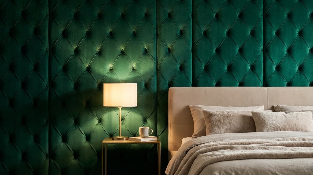 Illustration for 1. Upholstered Velvet Panels for Luxury and Comfort