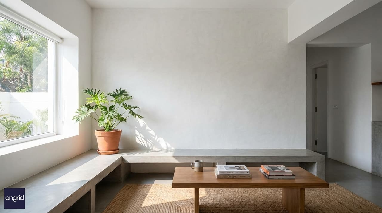 Illustration for 2. Minimal White Plastered Walls