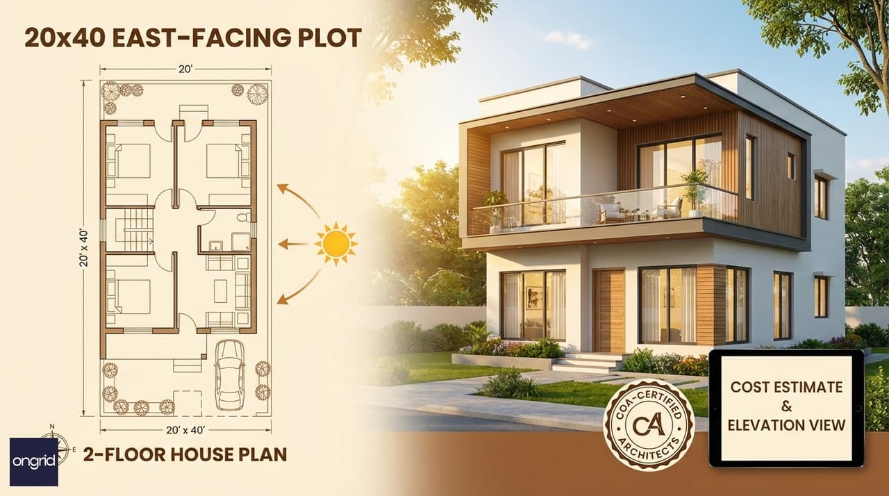 Illustration for How to Plan Your 20x40 East Facing Plot