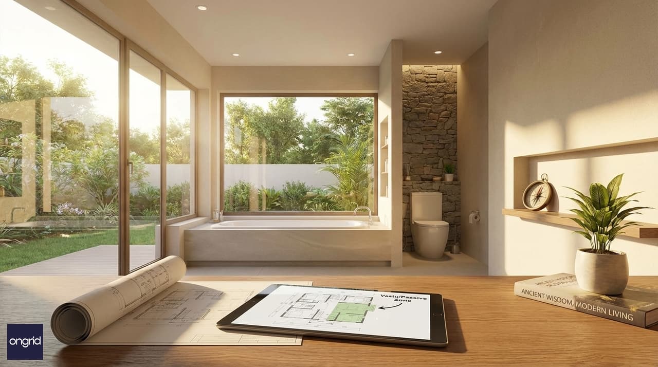 Introduction visual for Vastu or Passive Architecutre for Toilet location
