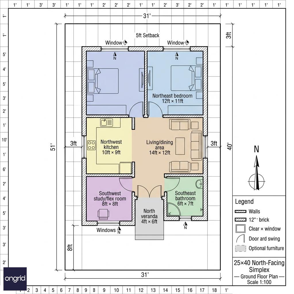 Ground Floor Plan Detailed