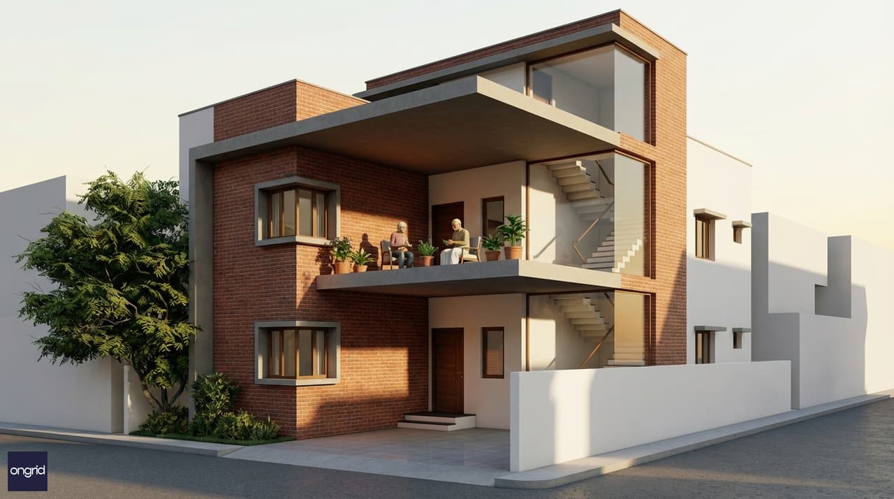 Multi-generational living in a south-facing 3-floor home