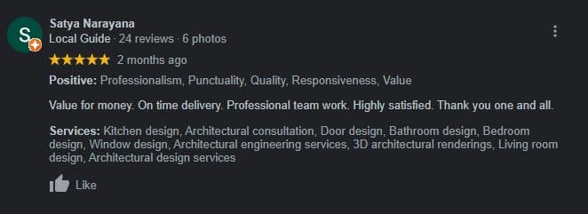 Mr Satya from Hassan, reviewed Ongrid Design on Google