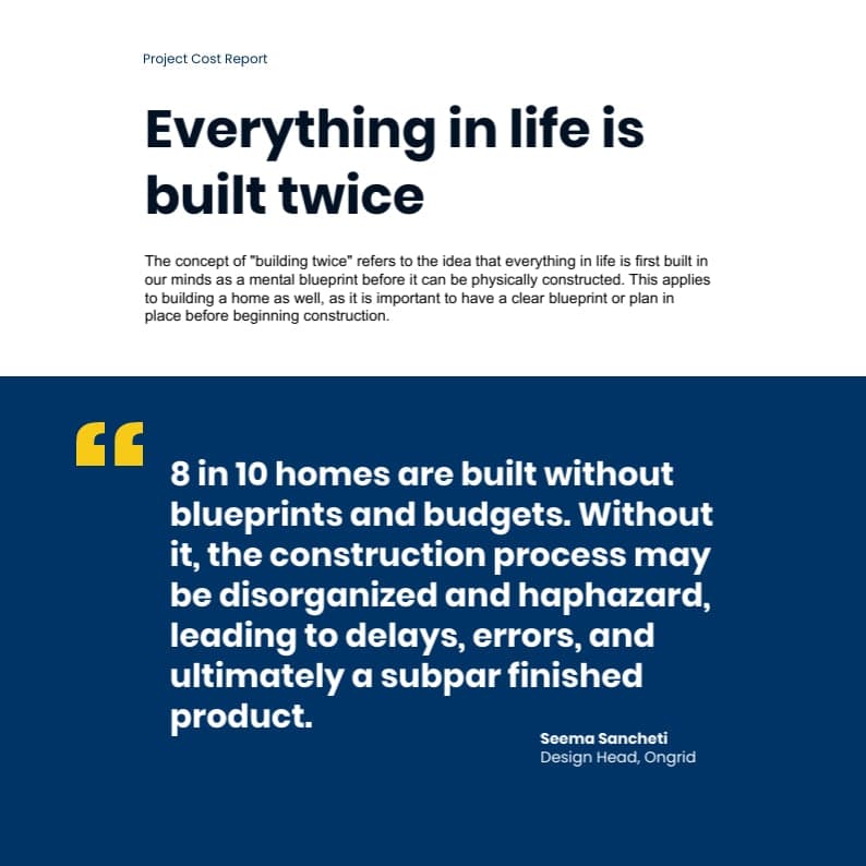 ongrid home construction cost calculator