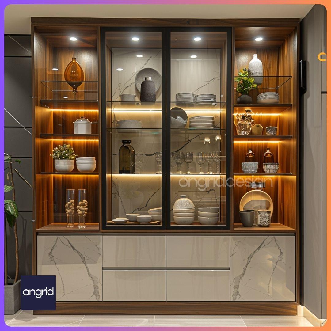 Modern Crockery Unit Designs for Dining Rooms in 2024