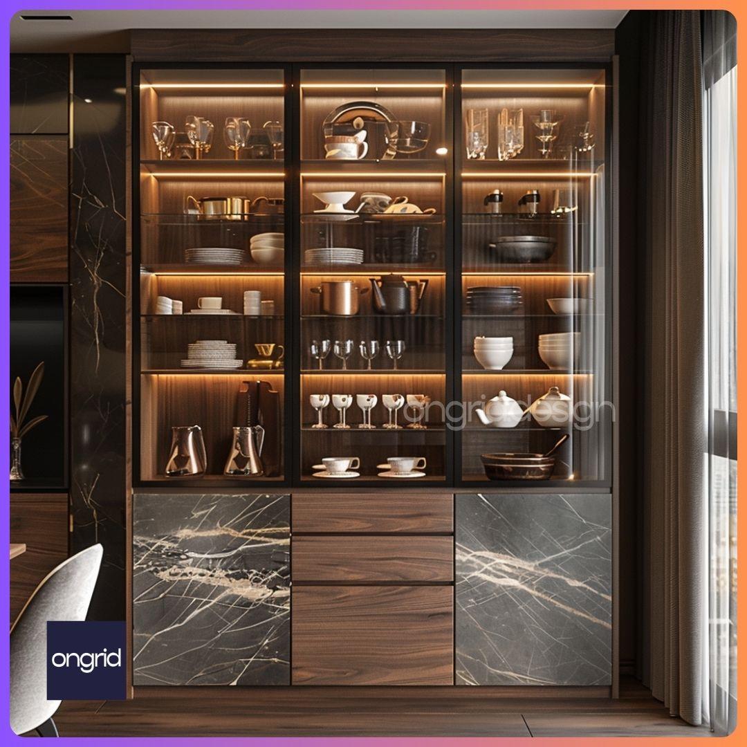 Modern Crockery Unit Designs for Dining Rooms in 2024