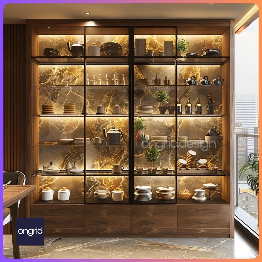 Modern Crockery Unit Designs for Dining Rooms in 2024