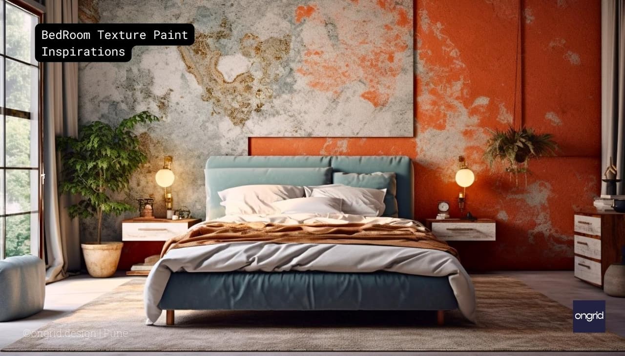 The image displays a wall with a rough, stucco-like texture. The color is a warm, earthy beige.