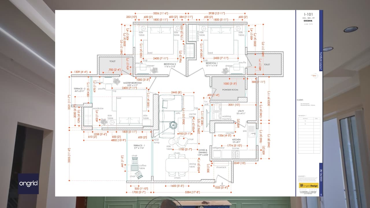 Modern Living a 3BHK with Intelligent Interior Design in Bhubaneshwar