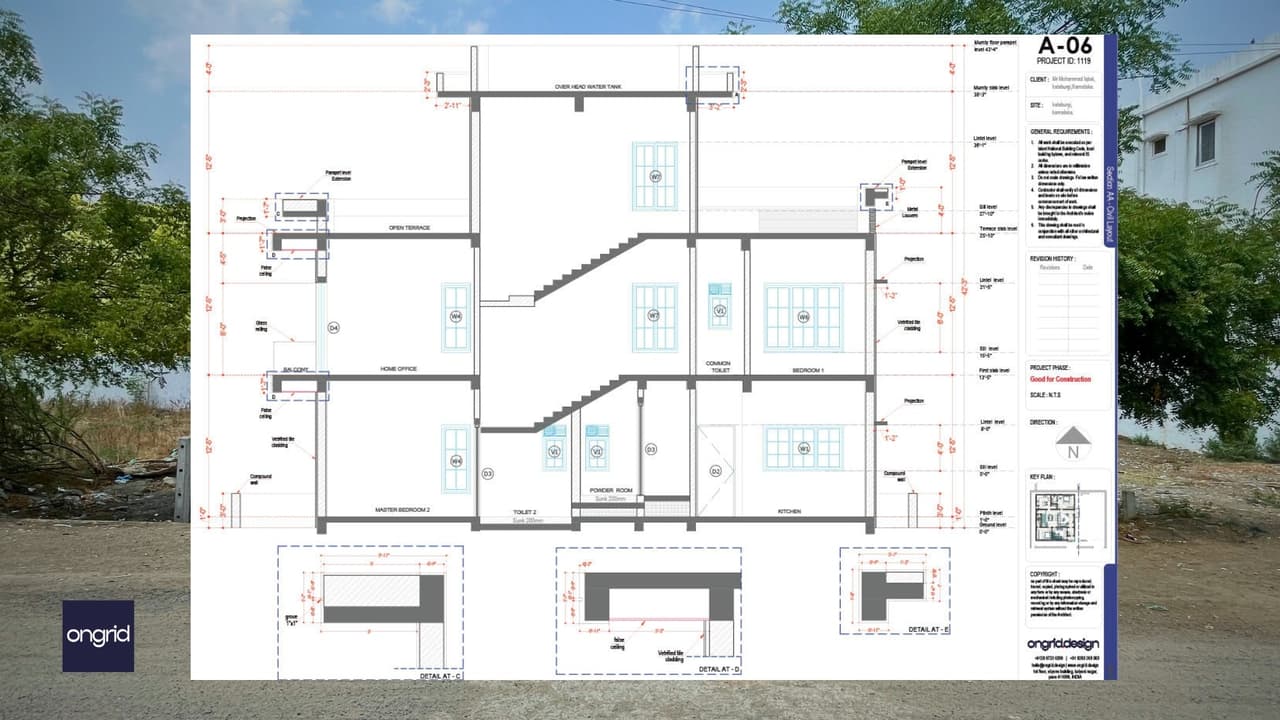Designing a Four-Suite Contemporary Residence for Kalaburagi's Arid Climate