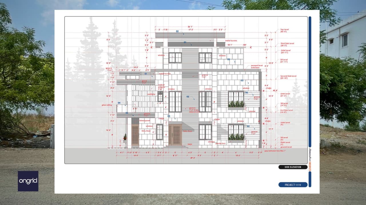 Designing a Four-Suite Contemporary Residence for Kalaburagi's Arid Climate