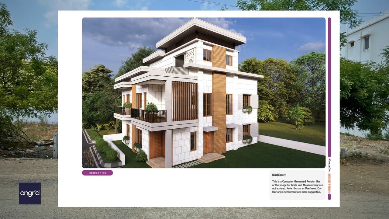 Designing a Four-Suite Contemporary Residence for Kalaburagi's Arid Climate