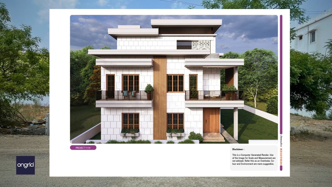 Designing a Four-Suite Contemporary Residence for Kalaburagi's Arid Climate
