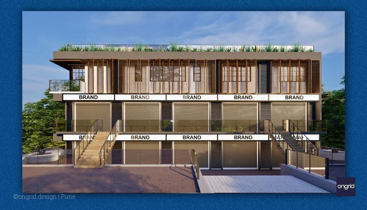 Best Mixed Use Building Design: Shop Front with Pent House