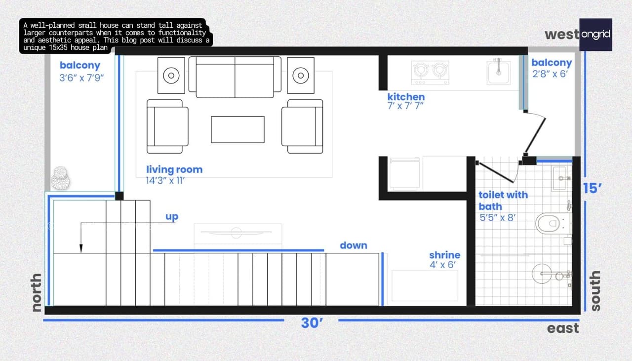 Innovative 15x35 House Design: Maximizing Style on a Budget