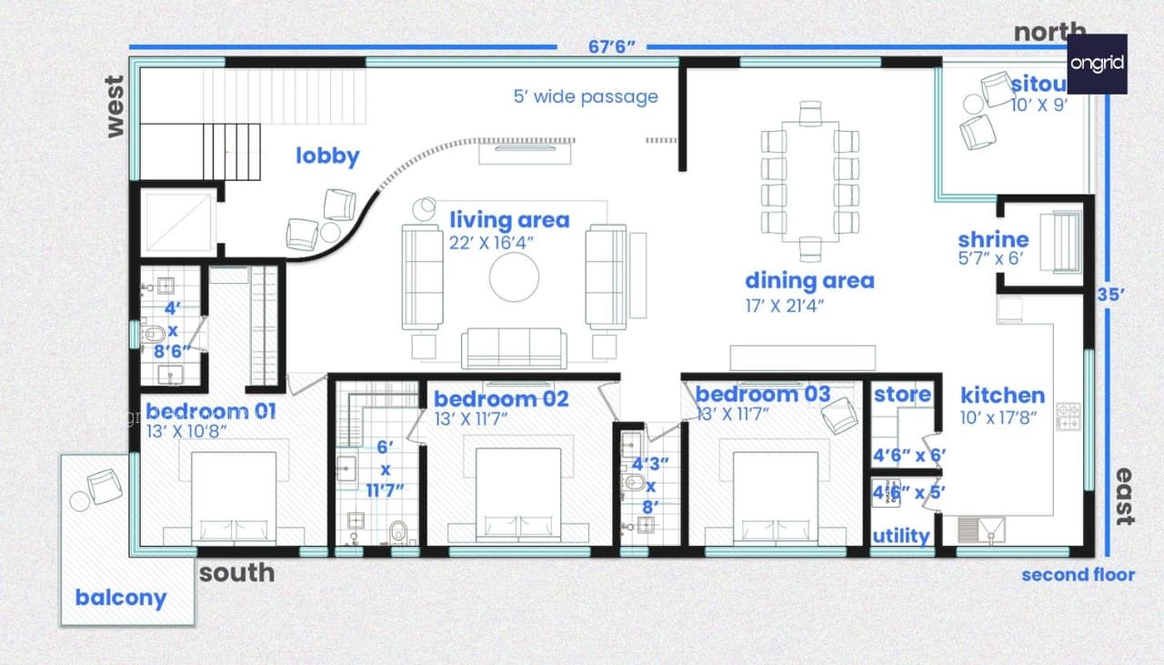 Best Mixed Use Building Design: Shop Front with Pent House