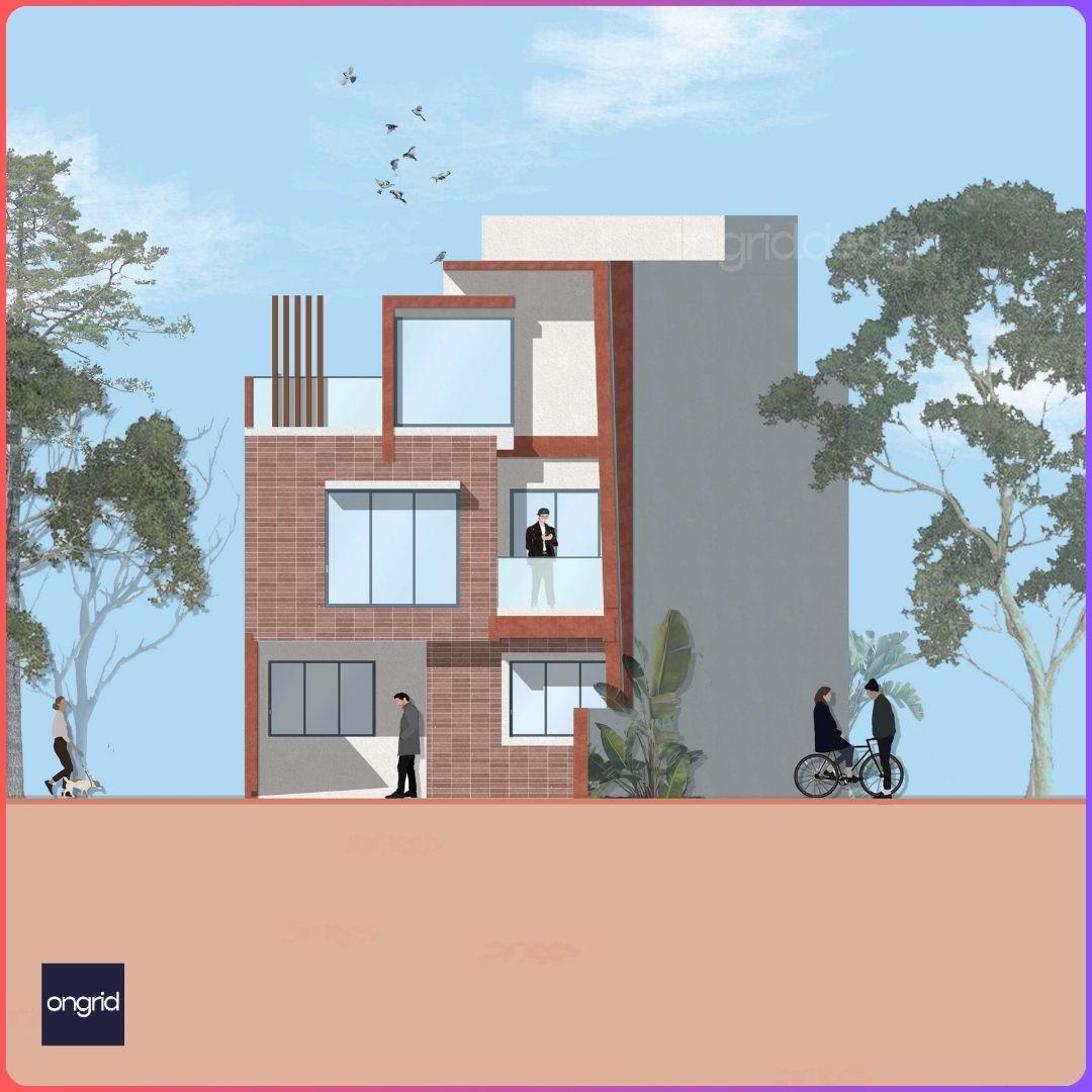 5 Bedroom Duplex on 1500 sqft Plot with Common Walls