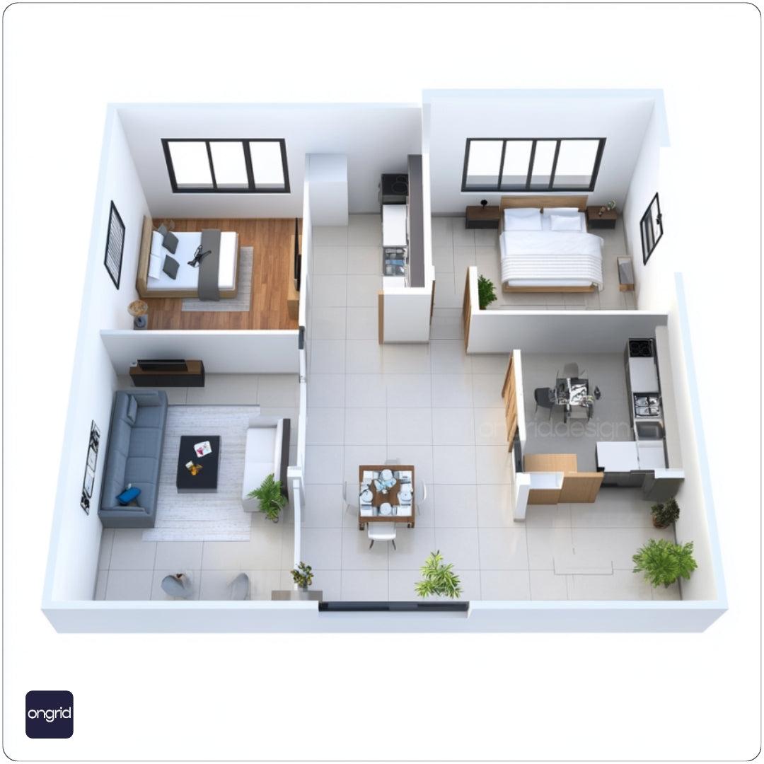 Modern 2 bhk apartment floor plans - Trends and Ideas to Check