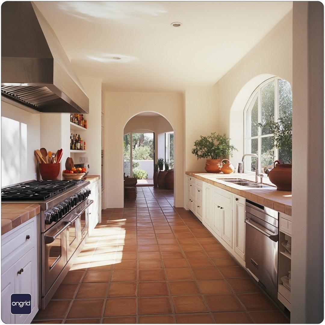 Mediterranean Aesthetic Kitchens with Indian Culinary Needs