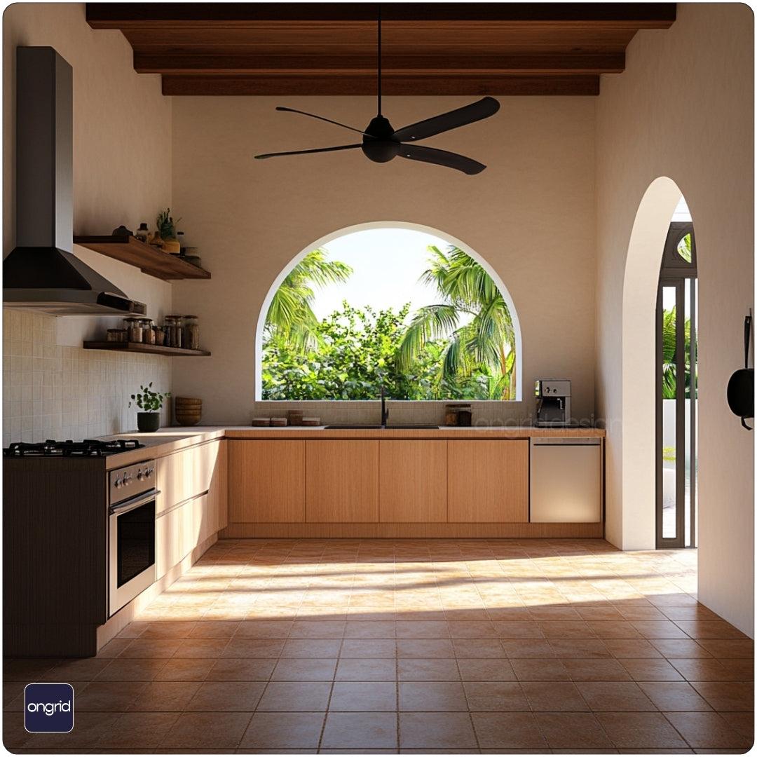 Mediterranean Aesthetic Kitchens with Indian Culinary Needs