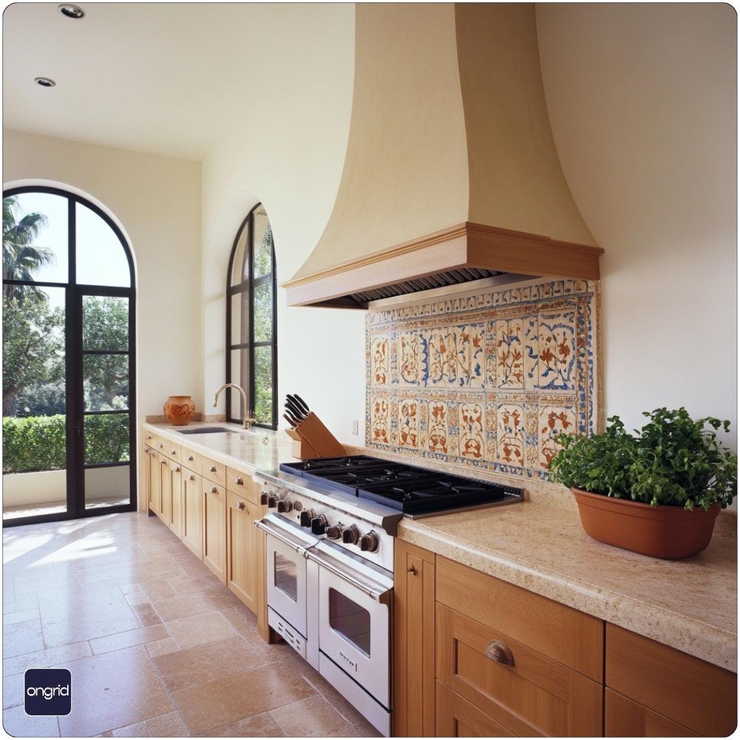 Mediterranean Aesthetic Kitchens with Indian Culinary Needs