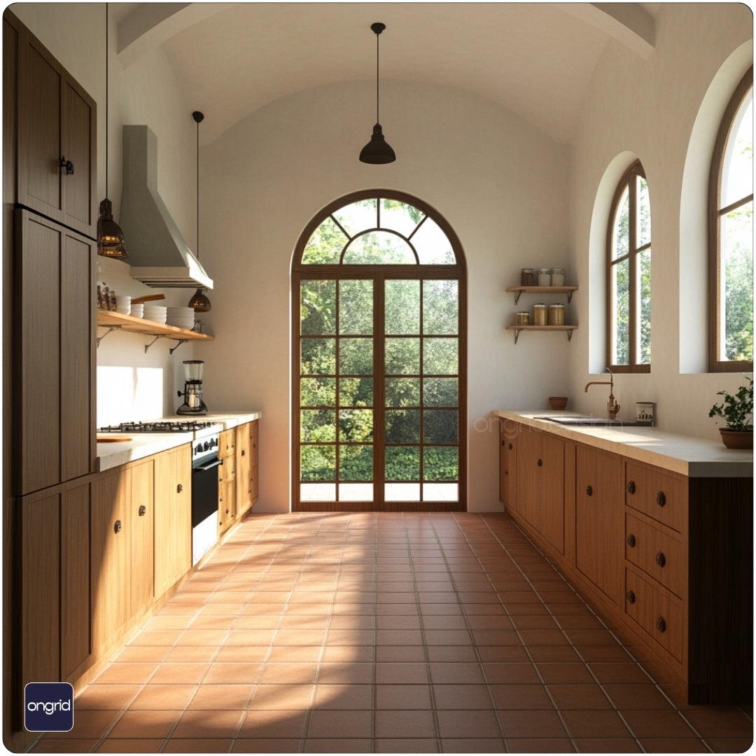 Mediterranean Aesthetic Kitchens with Indian Culinary Needs