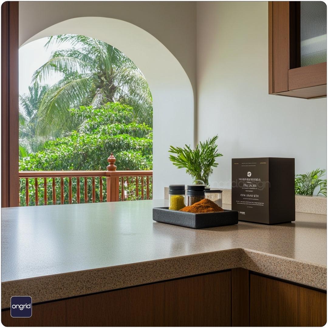 Mediterranean Aesthetic Kitchens with Indian Culinary Needs