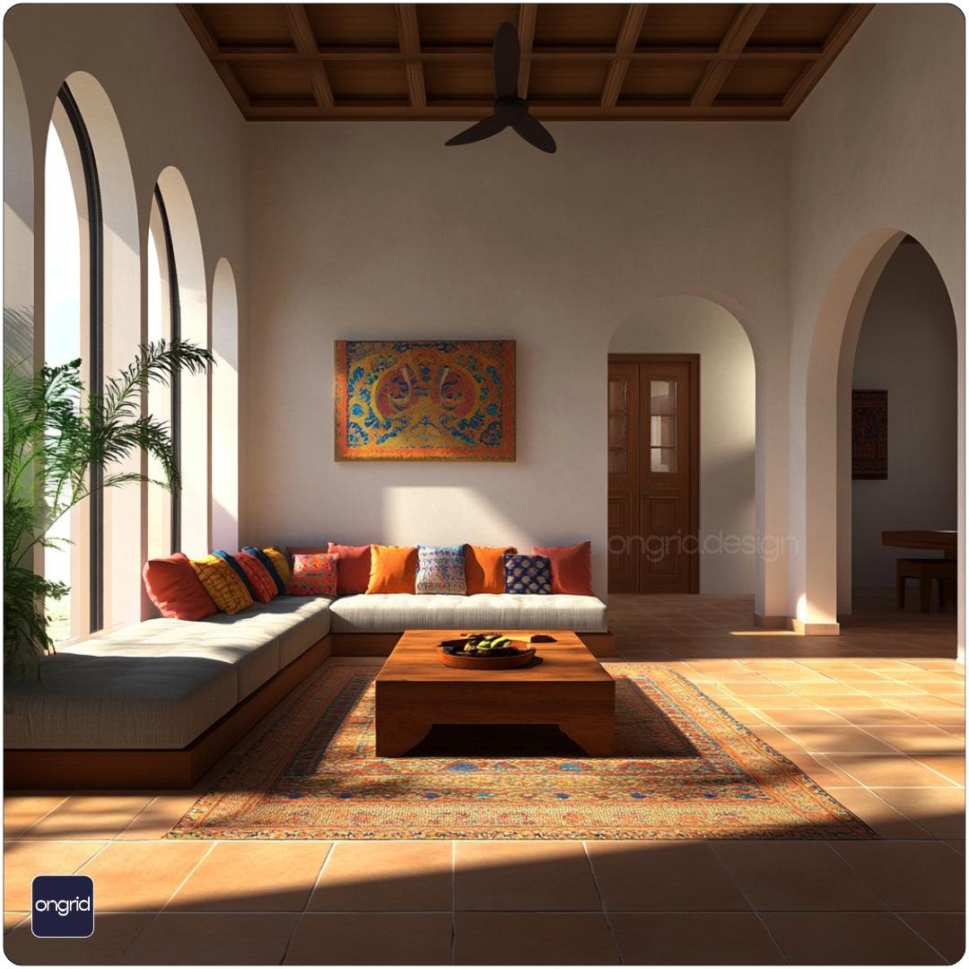 Designing a Mediterranean Lving Room for the Indian Family