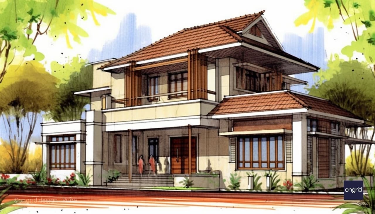ongrid design suggested elevation design process of a home