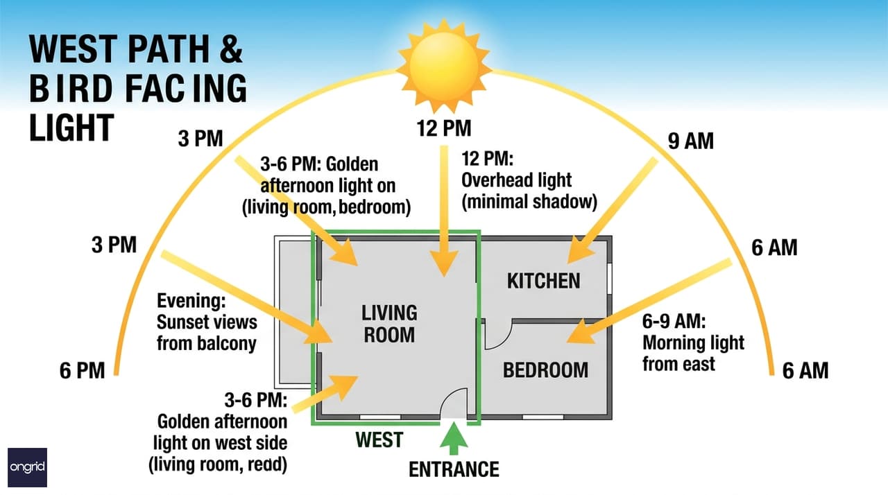 West-Facing Sun Path and Natural Light