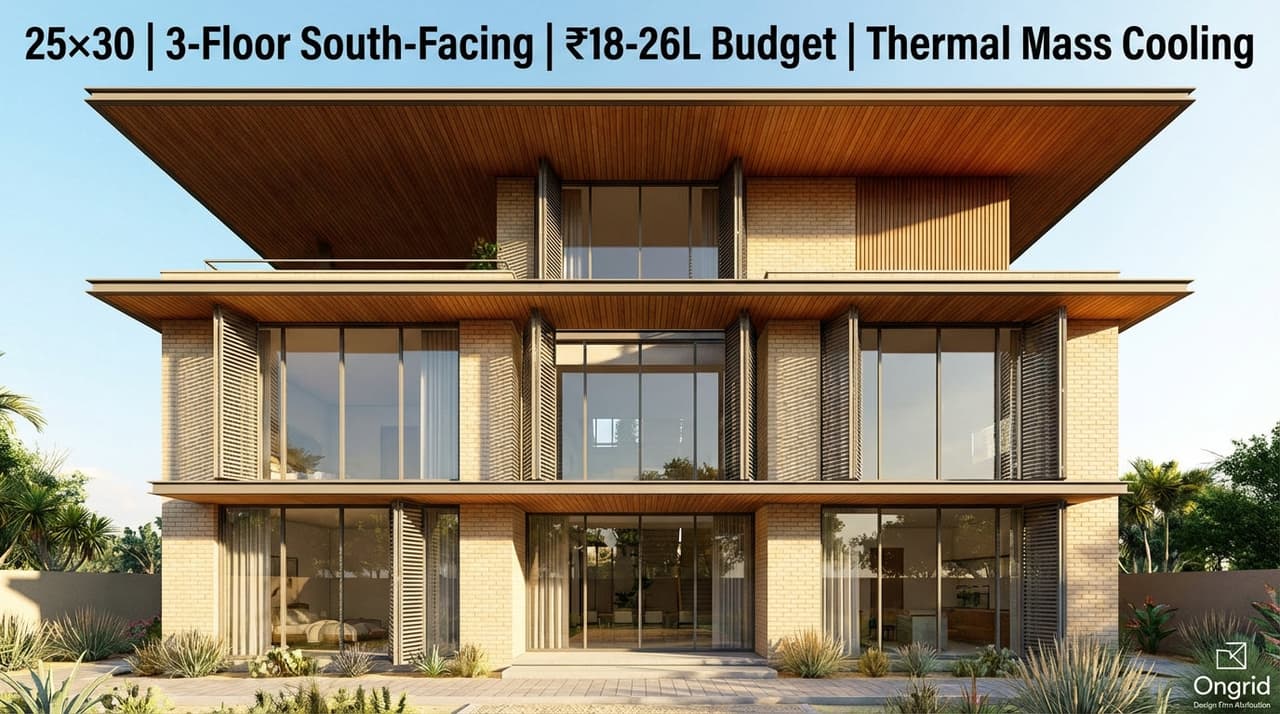 25x30 House Plan | 3 Floor South Facing Design
