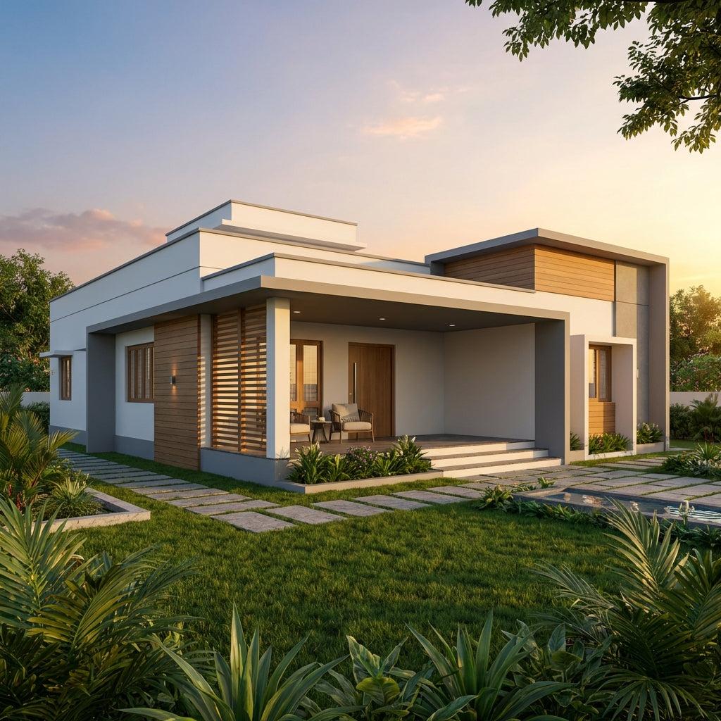 60x60 House Plan 1 Floor West Facing - Ongrid