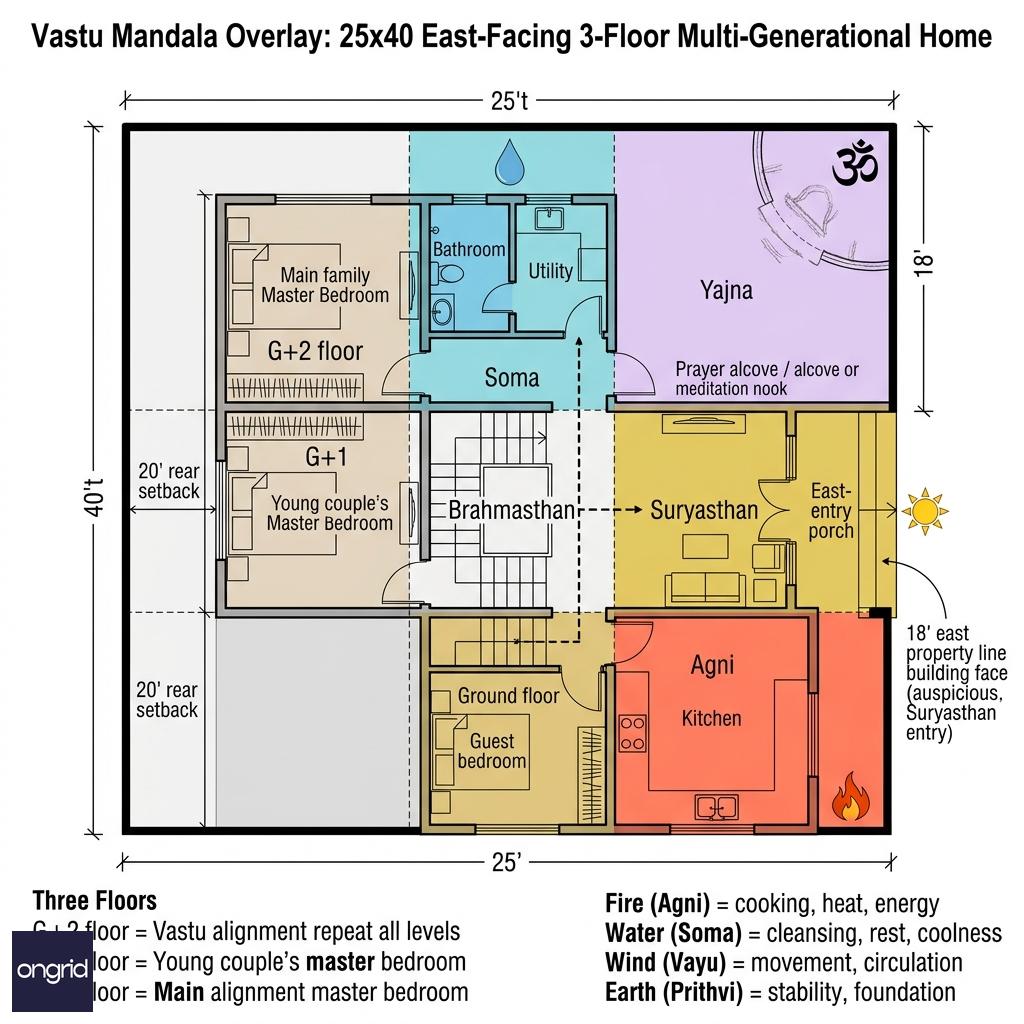 Vastu Grid Overlay