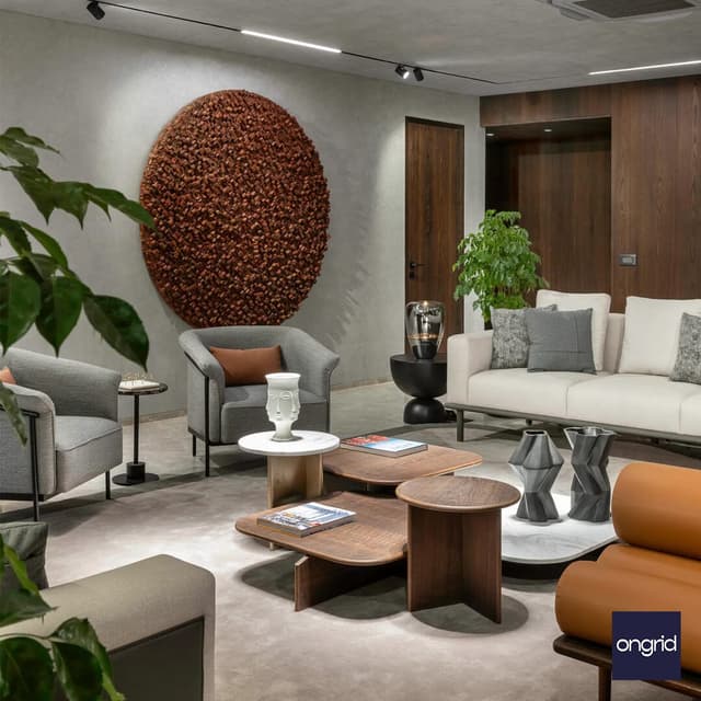 Modern 16x16 Living Room with 3 Seater Sofa Arrangement | Ongrid Design