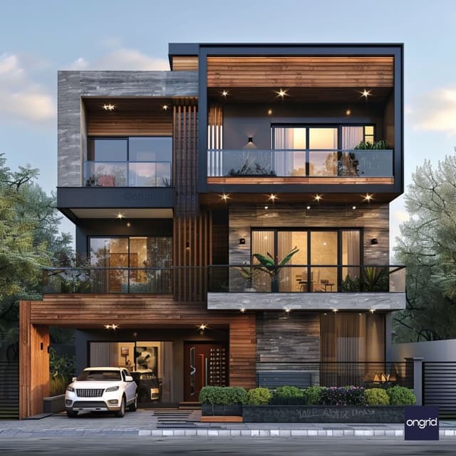 Luxurious Three-Story Home with Modern Aesthetics