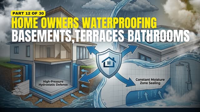 Zero-Compromise Guide to Waterproofing Basements, Terraces, and Bathrooms in India