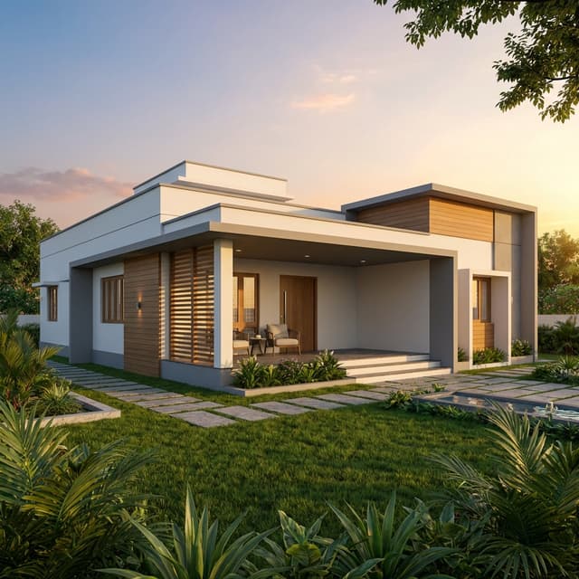 60x60 House Plan 1 Floor West Facing - Ongrid