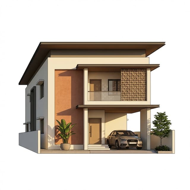 40x60 House Plan 2 Floor West Facing